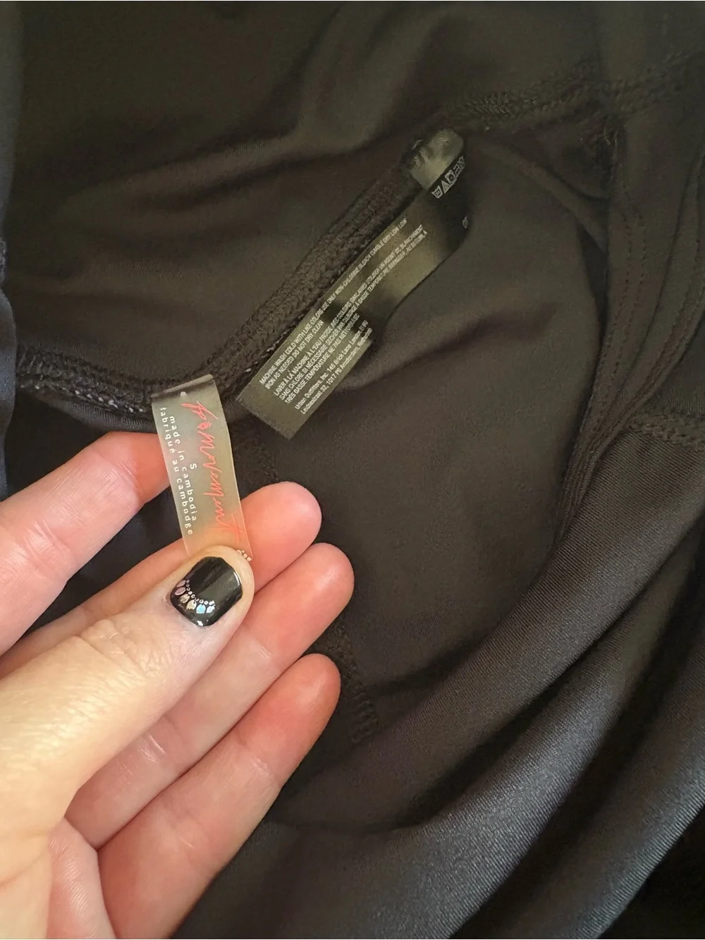 Free People High-Waist Black Leggings with Side Pockets